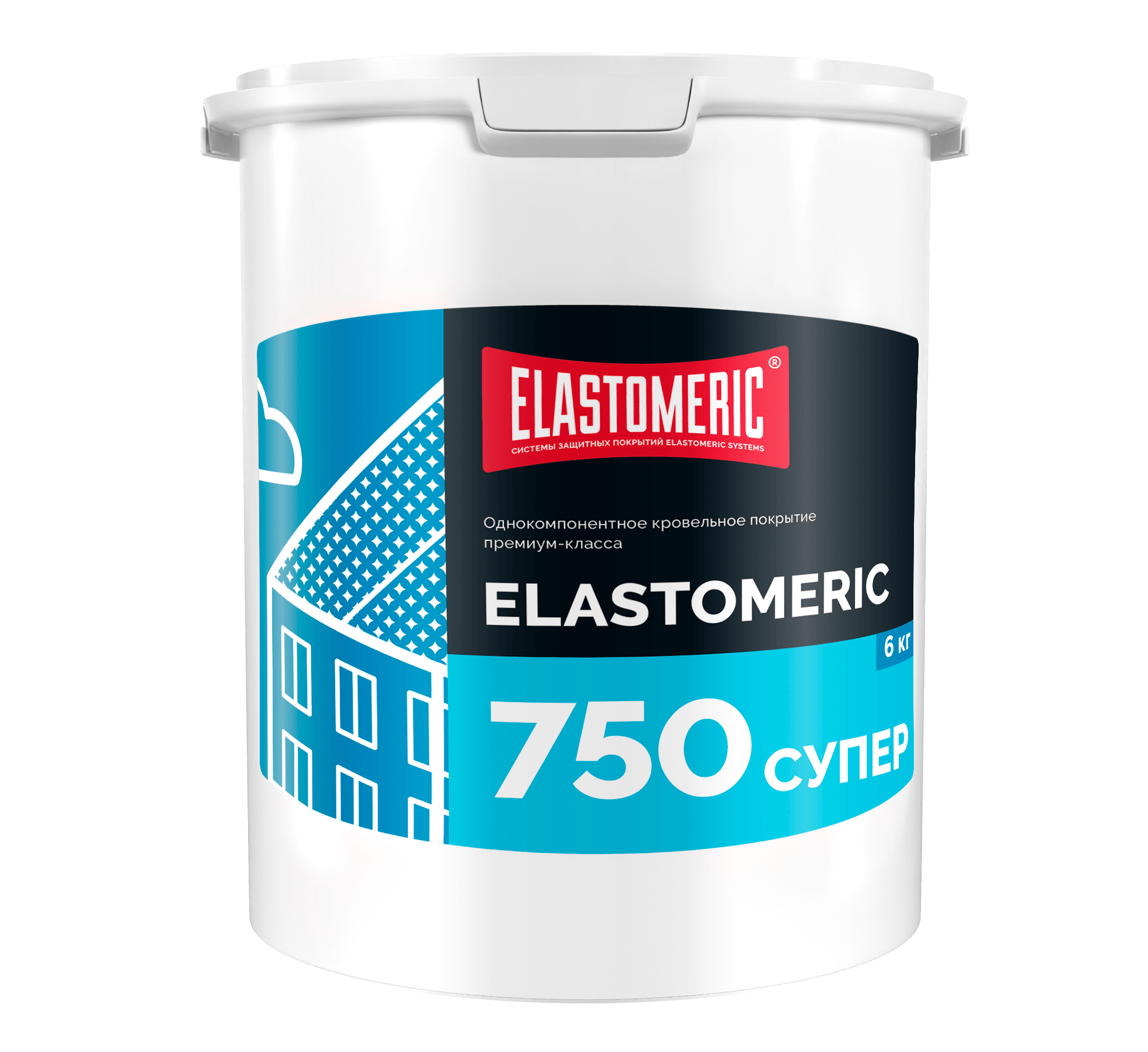 Однокомпонентное финишное кровельное покрытие премиум класса Elastomeric 750 Супер